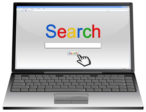 Computer Image with "Search" on the screen
