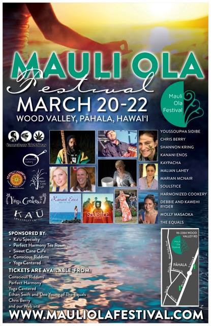 Flyer For The Mauli Ola Festival 2015