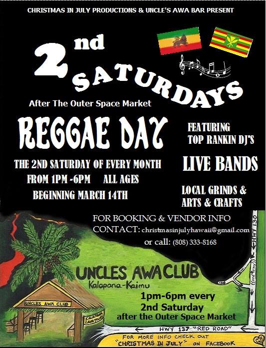 2nd Saturdays Reggae Day in Kaimu-Kalapana