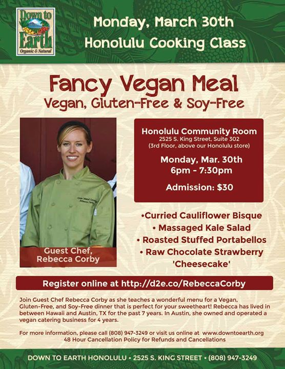 Honolulu Fancy Vegan Meal with Rebecca Corby