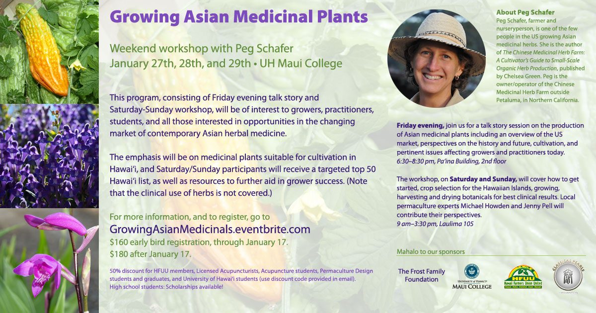 Growing Asian Medicinal Plants Workshop